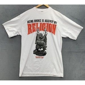 Noiz 502 100% Cotton Graphic T-Shirt Men's Size 3XL White Crew Neck Short Sleeve